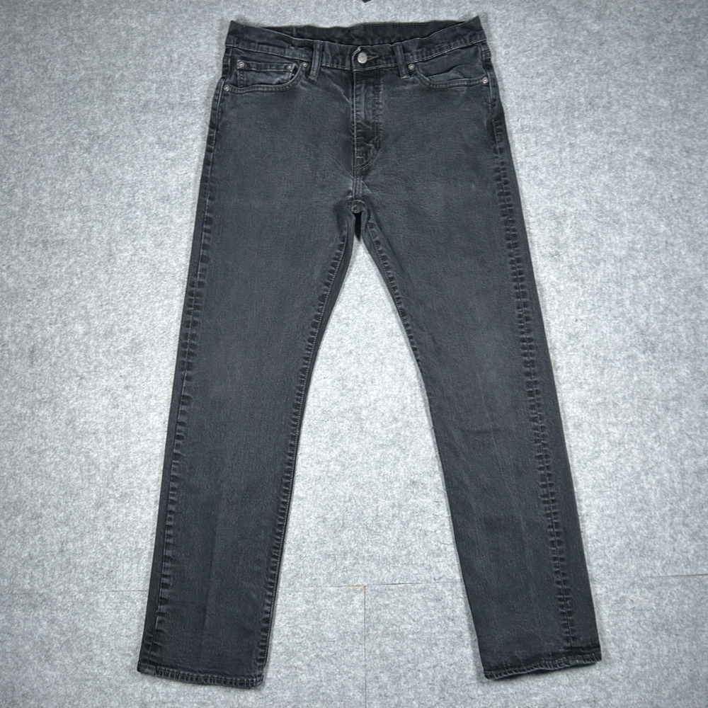 Levi's denim jeans mens 34x34 Black 504 Regular Straight Leg Casual Work